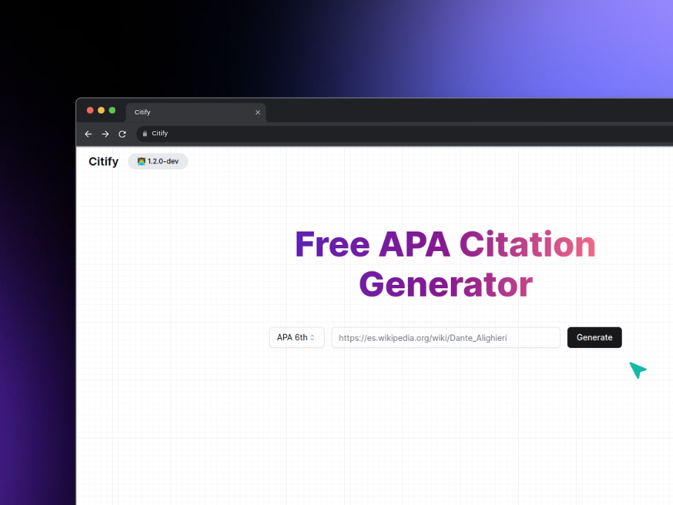 Citify - A free Citation Generator